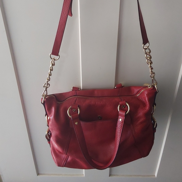 Michael Kors Red shoulder/crossbody - Picture 2 of 12